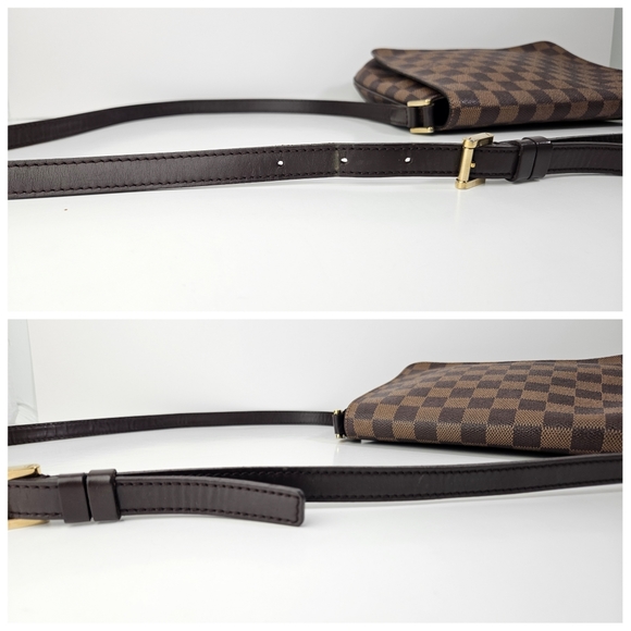 Authentic Louis Vuitton Damier Ebene Musette Tango #3624M - Picture 5 of 6